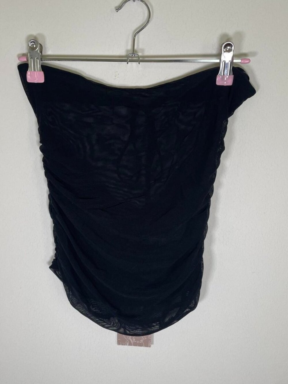 Meshki Brooklyn Mesh Crop Top in Black
